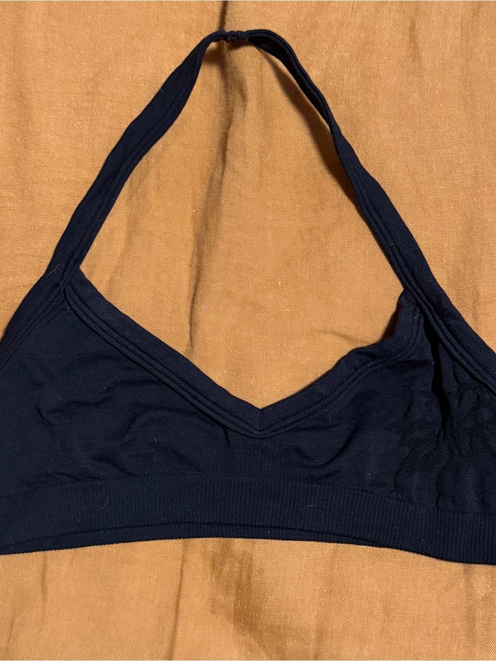 Black Women's Seamless Halter Bralette Bra XS